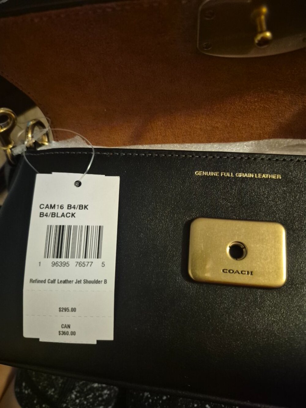 Coach refined calf leather jet shoulder - Picture 2 of 4